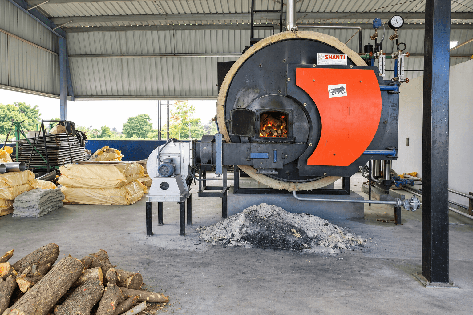 Steam boiler unit